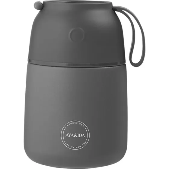 AYA&IDA Food'ie Termomadkasse 500 ml - Dark Grey
