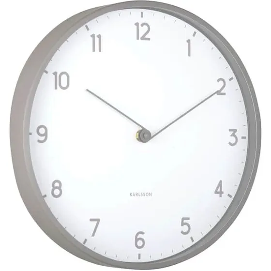 Karlsson Sencillez vægur Ø30 cm - grå, støjfri sweep