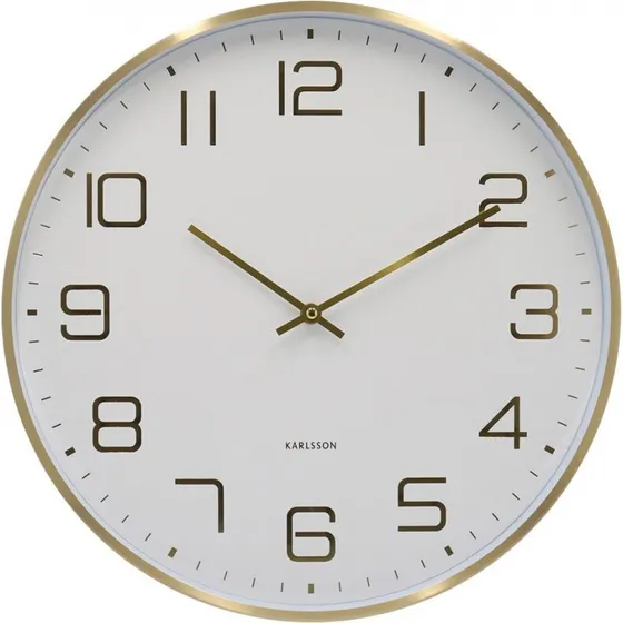 Karlsson Vægur Elegance Glow Ø40 cm Hvid