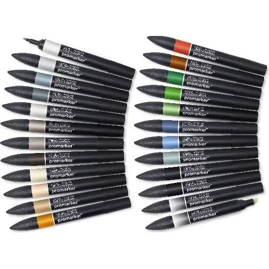 Winsor & Newton Promarker set, Architectural tones, 24 stk.