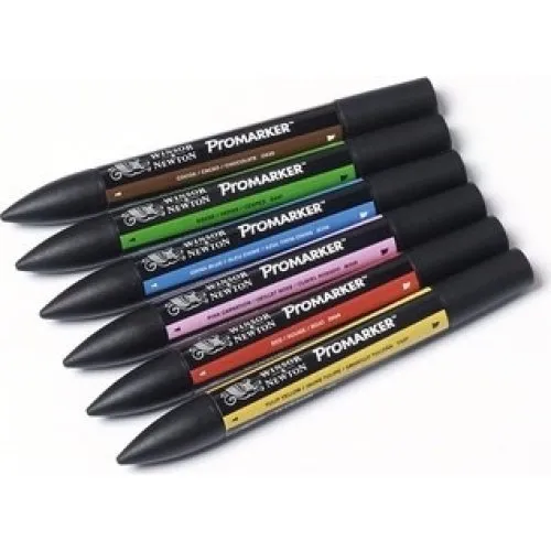 Winsor & Newton Promarker Mid Tones - 6 stk.
