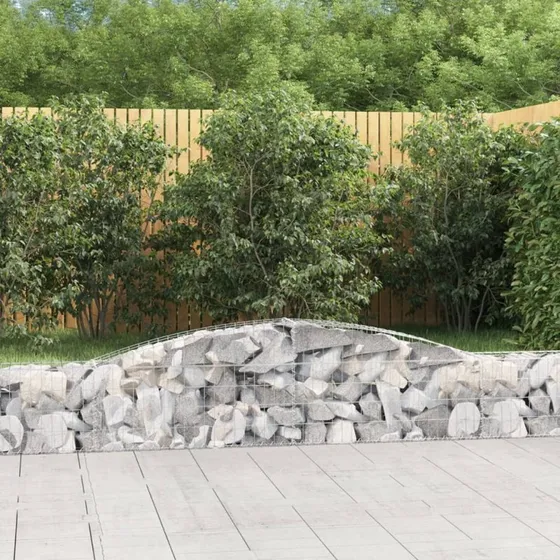 Buede gabionkurve 9 stk. 400×30×40/60 cm – galvaniseret