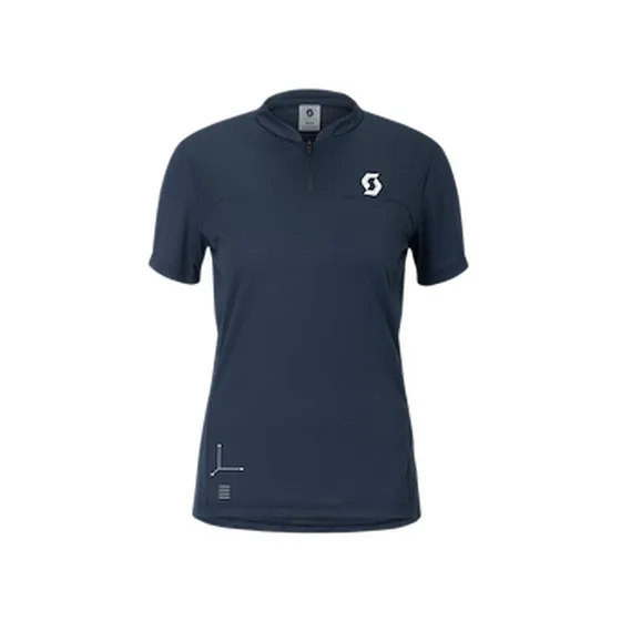 SCOTT Vertic Zip Tee Cykeltrøje til kvinder - Mørkeblå