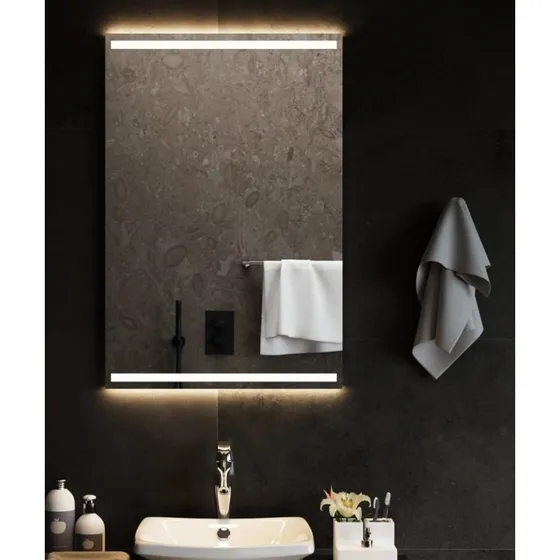 Badevrelsesspejl LED 60x90 cm  IP65, USB
