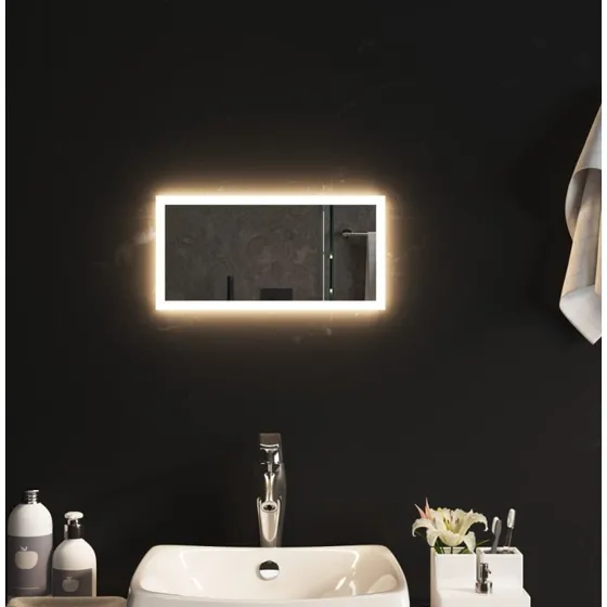 Badeværelsesspejl med LED 20x40 cm, IP65, USB