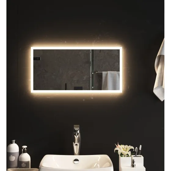 LED badeværelsesspejl 30x60 cm, IP65, USB-interface