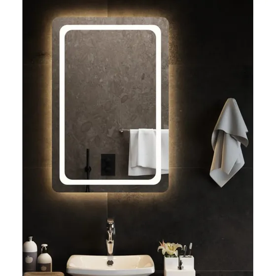 Badeværelsesspejl med LED 60x90 cm, IP65, USB