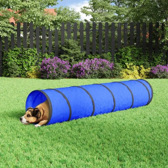 Agilitytunnel til hunde 40x200 cm  bl polyester