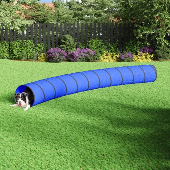 Agilitytunnel til hunde 55x500 cm  bl polyester