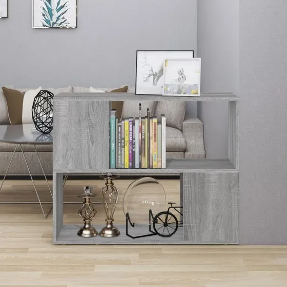 Bogreol/rumdeler 80x24x63 cm - Grå Sonoma Eg