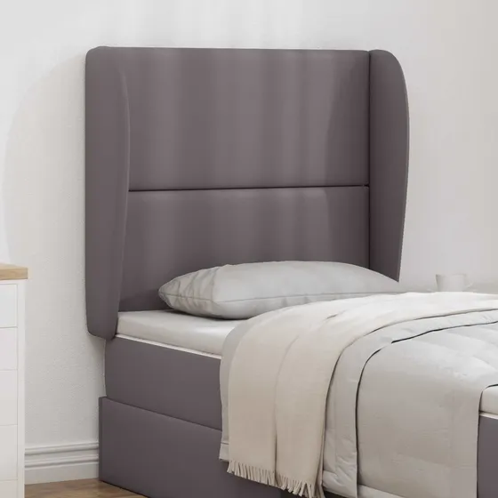 vidaXL Hovedgærde Wave Ear Dæmpet Grå 80 x 23 x 6 cm