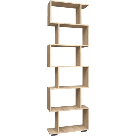 VCM Palusa L zig-zag reol 196 x 60 x 24 cm, hvid