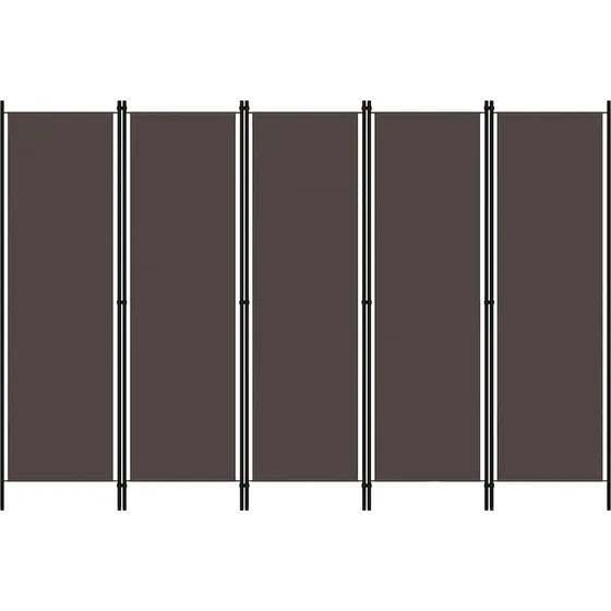 vidaXL 5-panels rumdeler 250 x 180 cm - Brun