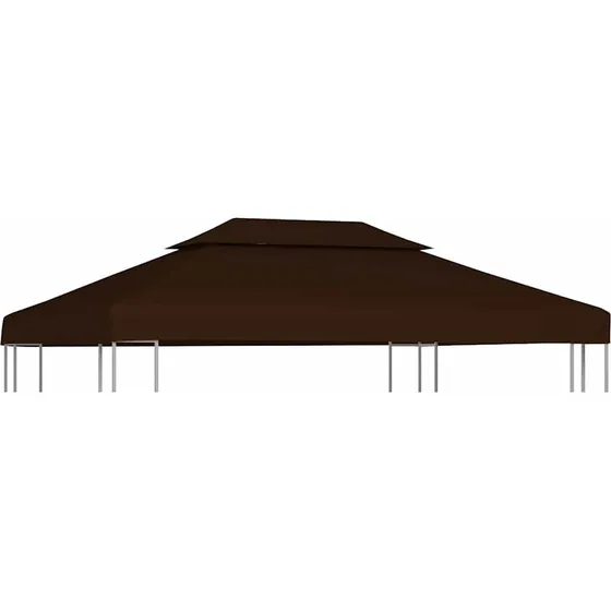 vidaXL Pavillontag 2 niveauer 4x3 m - Brun
