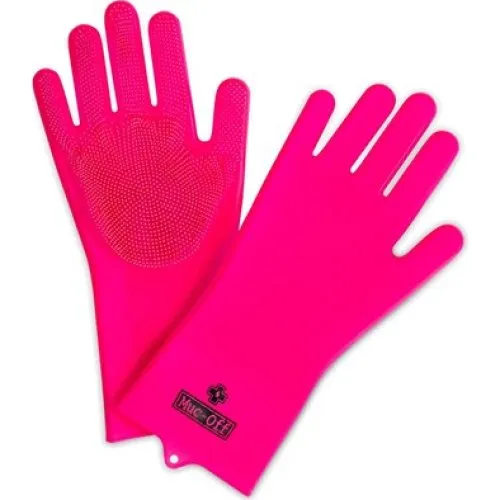 Muc-Off Deep Scrubber vask- & rengøringshandsker - Pink - Medium