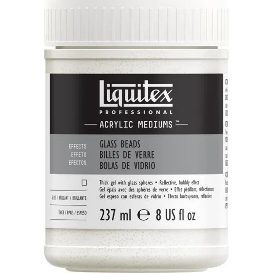 Liquitex Glass Beads 237 ml - Klar gel med glasperler