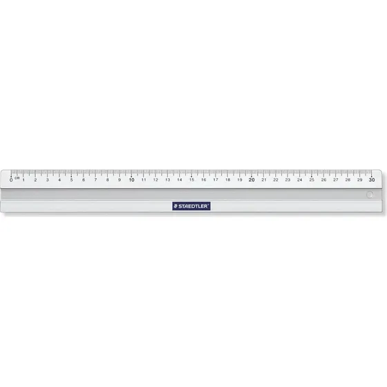 Staedtler Lineal i aluminium 30 cm med skridsikker gummi