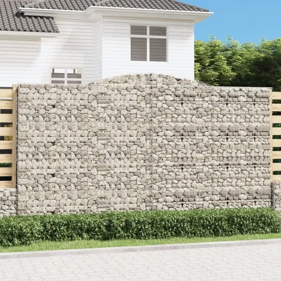 Buede gabionkurve 15 stk. 400x30x220/240 cm – galvaniseret