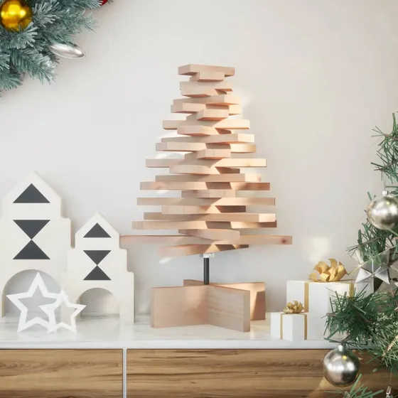 vidaXL dekorativt juletræ 60 cm i massivt fyrretræ