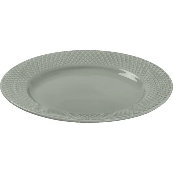 Lyngby Porcelæn Rhombe Earth frokosttallerken 21 cm - Moss