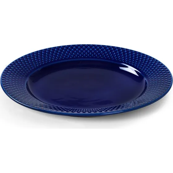Lyngby Porcelæn Rhombe Color frokosttallerken 23 cm – mørkeblå