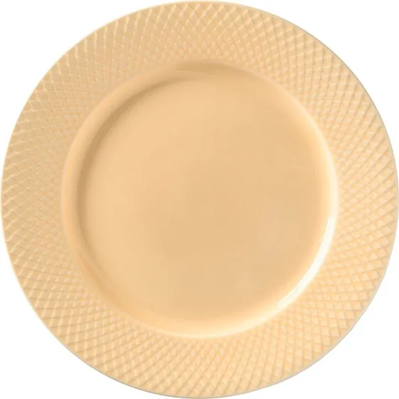 Lyngby Porcelæn Rhombe Middagstallerken 27 cm – Sand