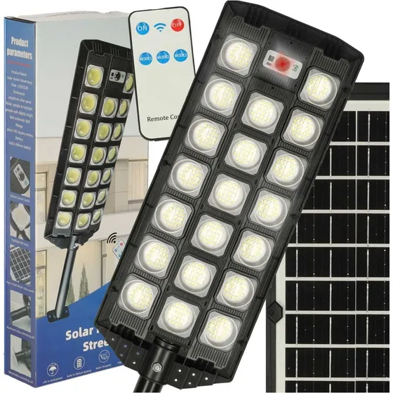 LED Solcelleprojektør 60W med bevægelsessensor og fjernbetjening