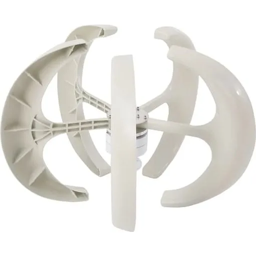 12V 600W Vindgenerator - 5-bladet PMG-vindturbine - Hvid