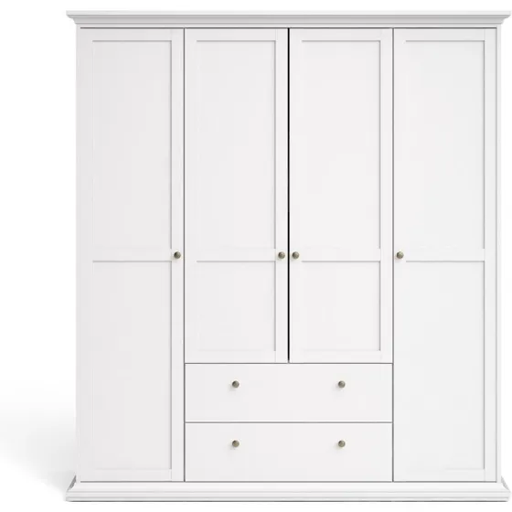 TVILUM Bordeaux garderobeskab 181 cm 4 låger 2 skuffer - Mørkegrå