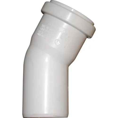 HTP Bøjning 30 grader 40mm med 1 muffe, hvid