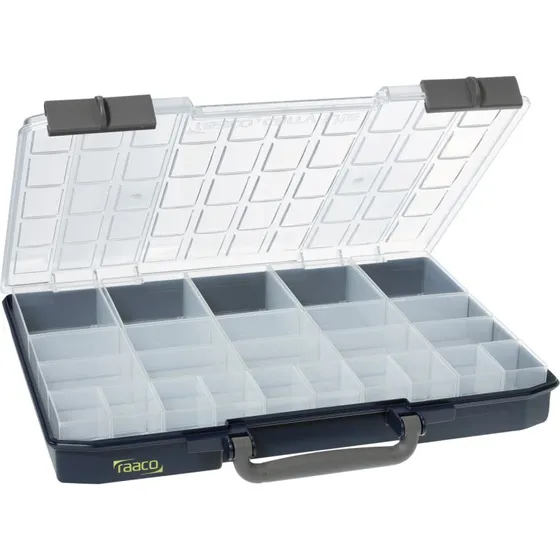 Raaco CarryLite 55 sortimentsæske 25 indsatse, blå