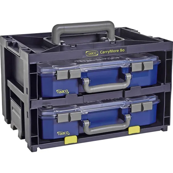 Raaco CarryMore med 2 x CarryLite 80 - robust opbevaring
