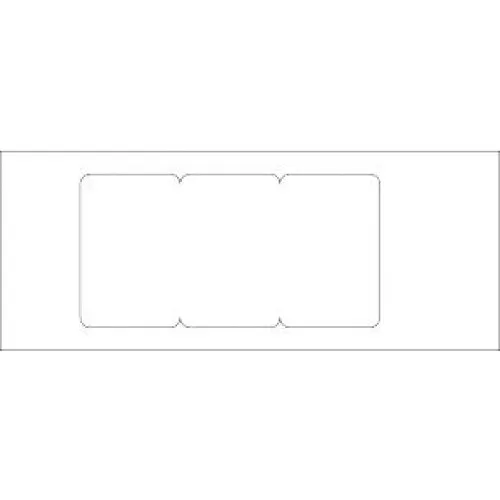 Hager Lågudsnit 3 modul perlehvid til 250mm installationskanaler