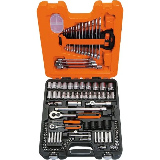 Bahco S108 topnøglesæt 1/4" + 1/2" – 108 dele