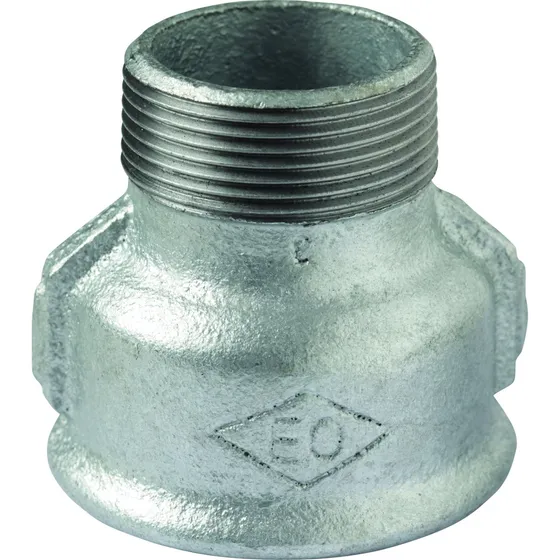 Spidsmuffe galv. 1x3/4 - Varmgalvaniseret stålfittings