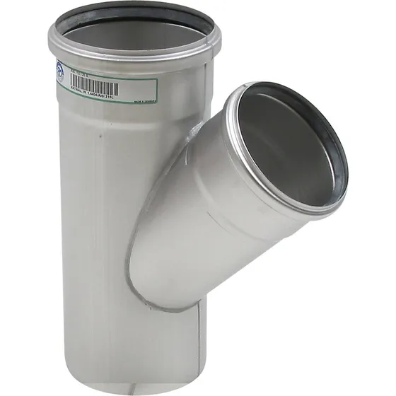 Blücher EuroPipe Grenrør 45° 160/110 mm - Syrefast Stål