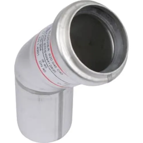 Blücher Ø 40 mm x 45° Bøjning i rustfrit stål AISI304