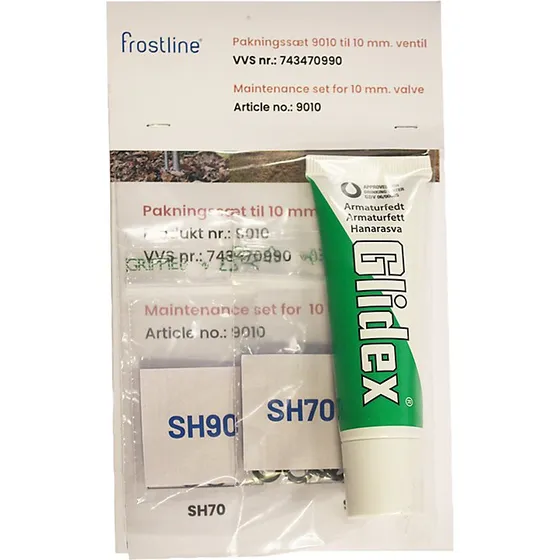 Frostline pakningssæt 9010 10mm inkl. hanefedt