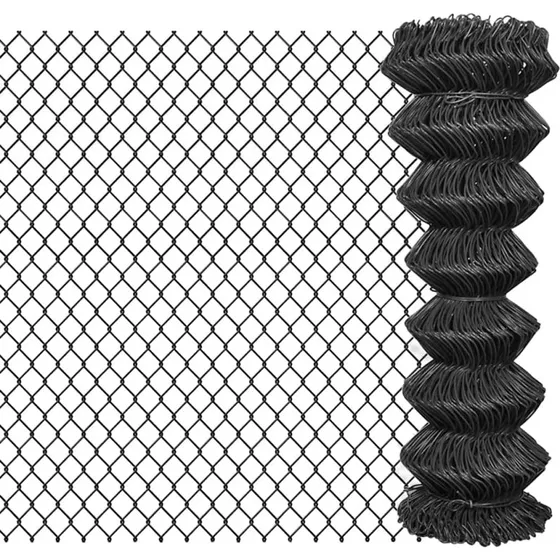 Fletvvshegn PVC-belagt stl 15 x 1,25 m - gr