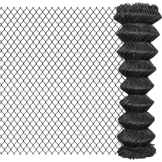 Fletvvshegn 15 x 1,5 m PVC-belagt stl, gr