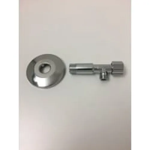 Megatherm Unite stopventil 1/2" x 3/8" med 77 mm roset