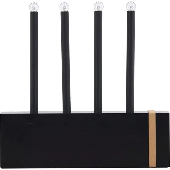 Fjallberget Bordlampe – sort med messingdetaljer