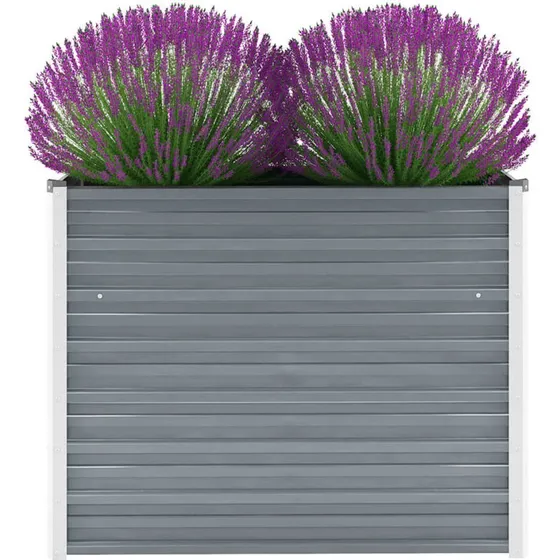 Forhøjet plantekasse i galvaniseret stål 100x40x77 cm
