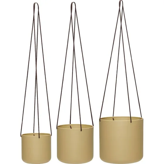 Hübsch Bloom hængepotter 3 stk, beige