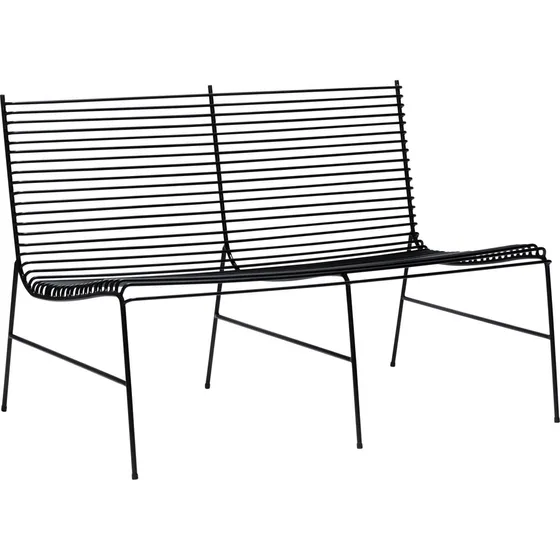 Hübsch String Bænk Sort - 122
