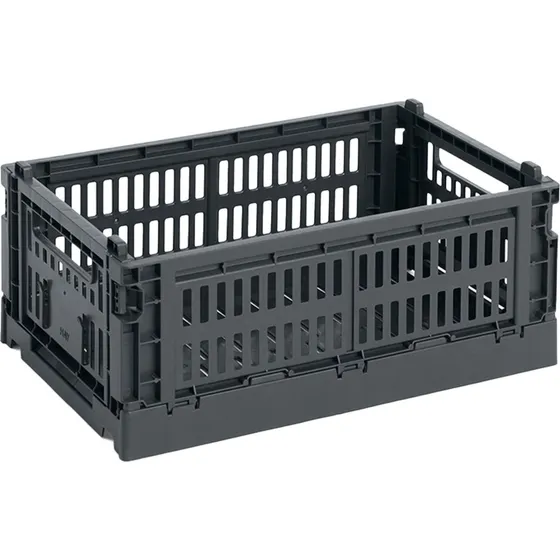HAY Colour Crate Small Opbevaringskasse - Charcoal