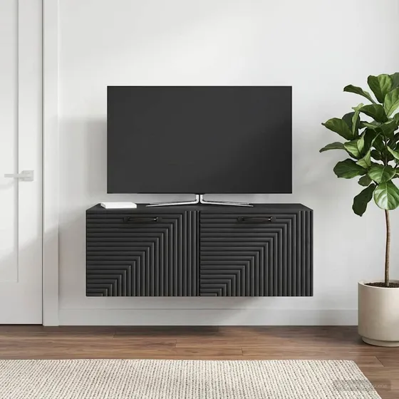 vidaXL Væghængt TV-skab Sort 78,5 x 41 x 30 cm