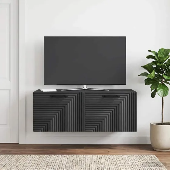 vidaXL Væghængt TV-skab Sort 78,5 x 31 x 30 cm