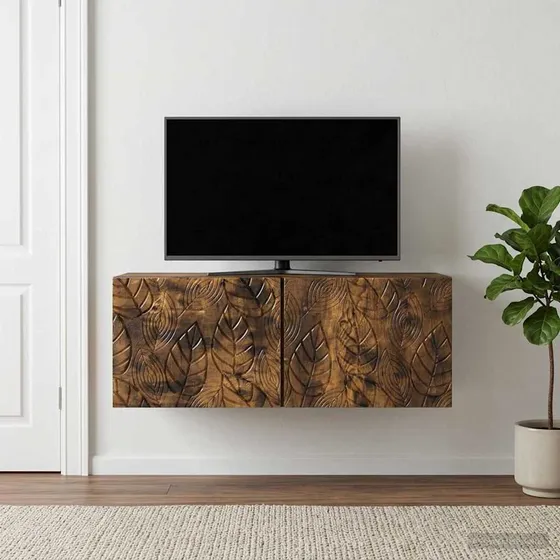 vidaXL Væghængt TV-skab 98x41x30 cm - Røget eg