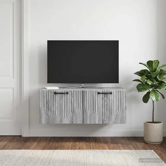 vidaXL Væghængt TV-skab i Grå Sonoma-eg - 78,5 x 41 x 30 cm